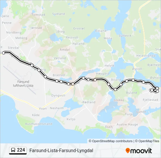 224 Bus Line Map