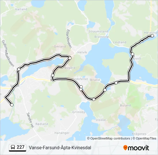 227 Bus Line Map