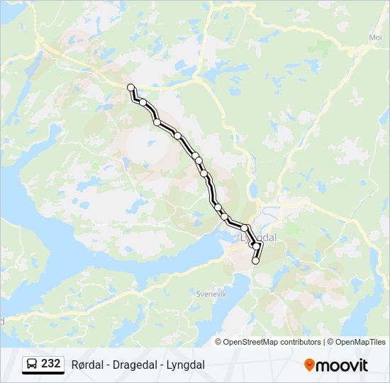 232 Bus Line Map