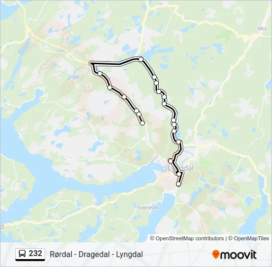 232 Bus Line Map