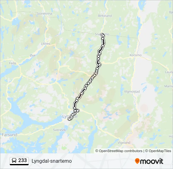 233 Buss Line Map