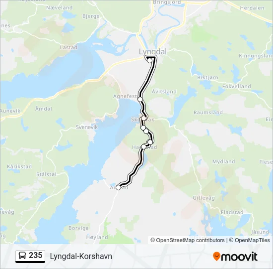 235 Bus Line Map