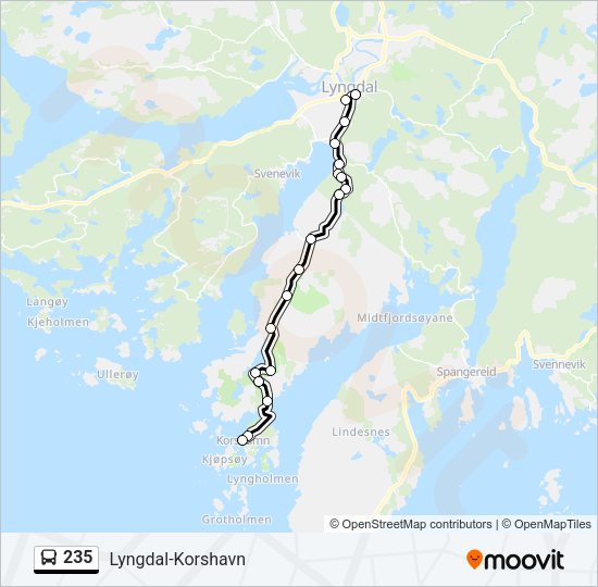 235 Bus Line Map