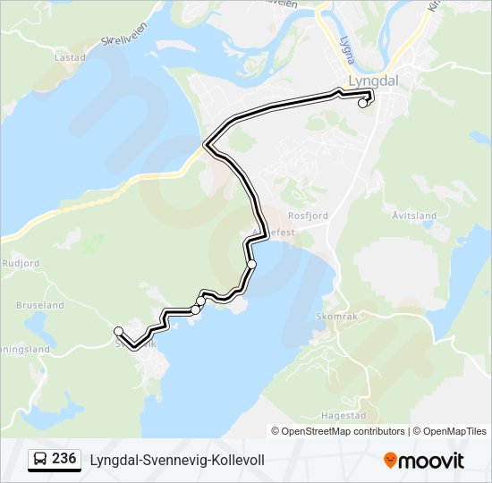 236 Bus Line Map