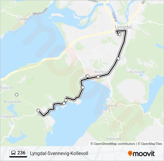 236 Bus Line Map