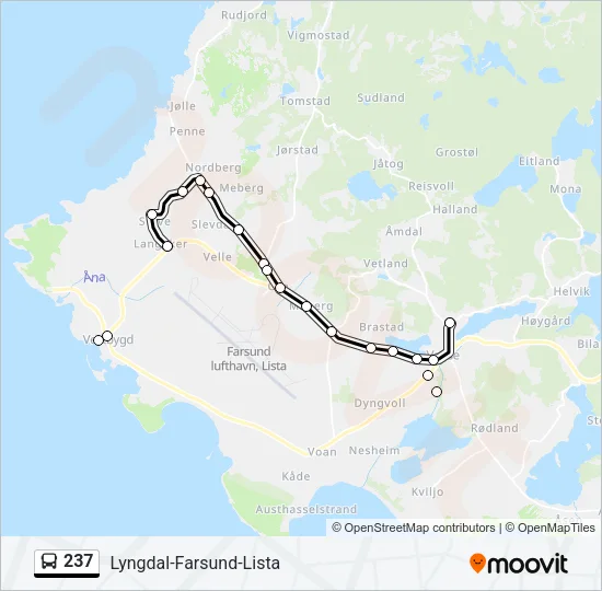 237 Bus Line Map