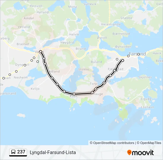 237 Bus Line Map