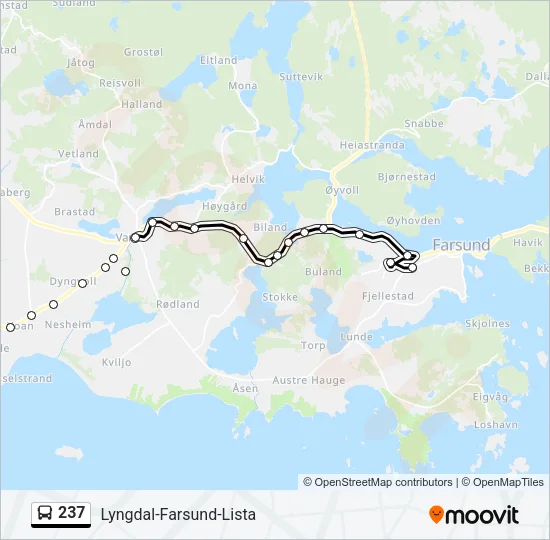 237 Bus Line Map