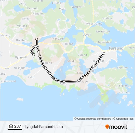 237 Route: Schedules, Stops & Maps - Vanse Skole/Lista Ungdomsskole ...