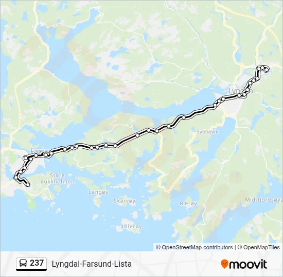 237 Route: Schedules, Stops & Maps - Farsund - Lyngdal (Updated)