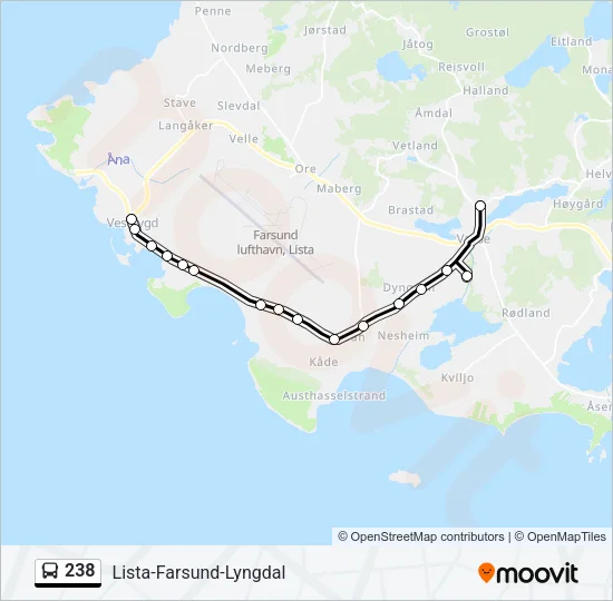 238 Bus Line Map