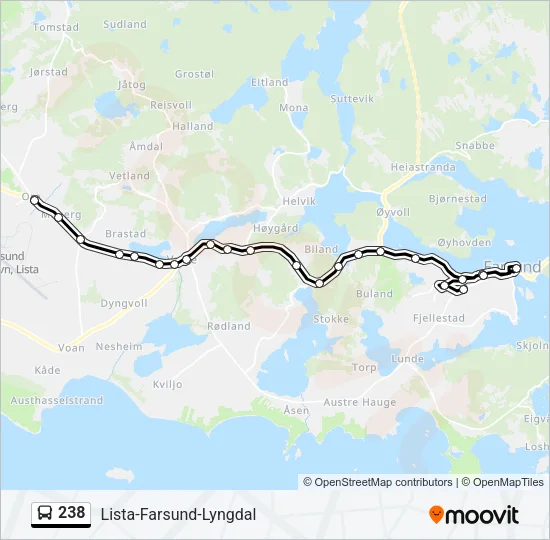 238 Bus Line Map