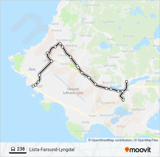 238 Bus Line Map