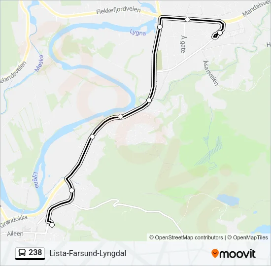 238 Bus Line Map