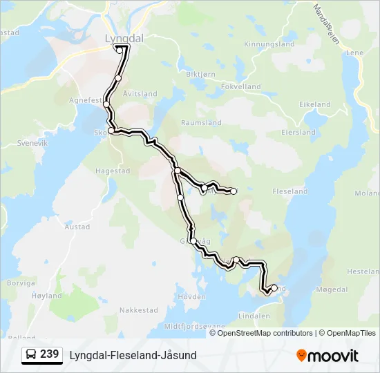 239 Bus Line Map