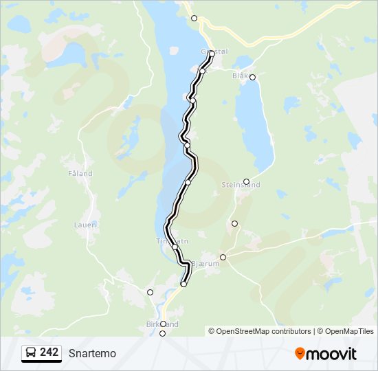 242 bus Line Map