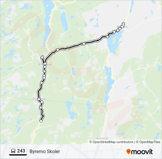 243 Bus Line Map