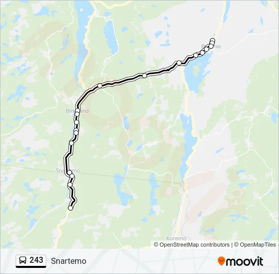 243 Bus Line Map