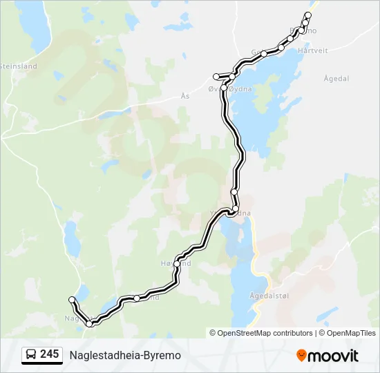245 Bus Line Map