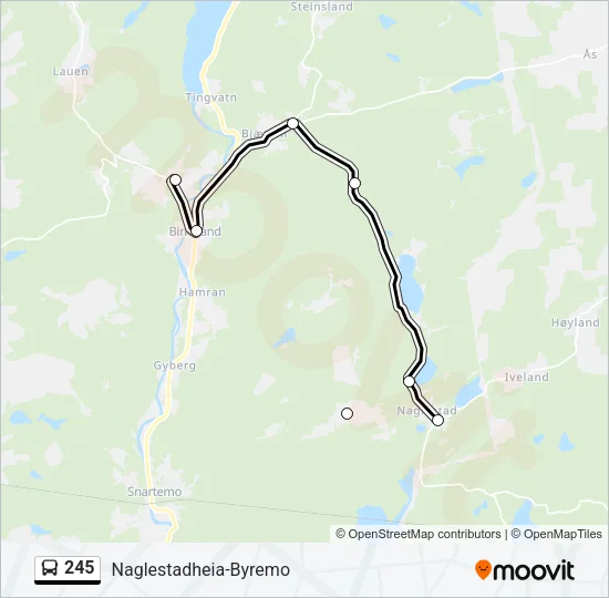 245 Bus Line Map