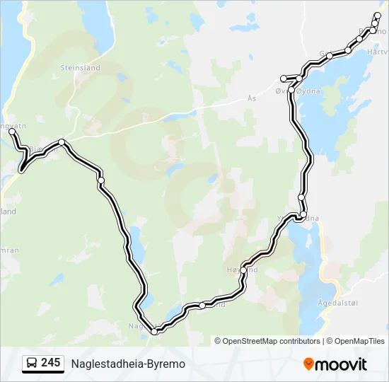 245 Bus Line Map