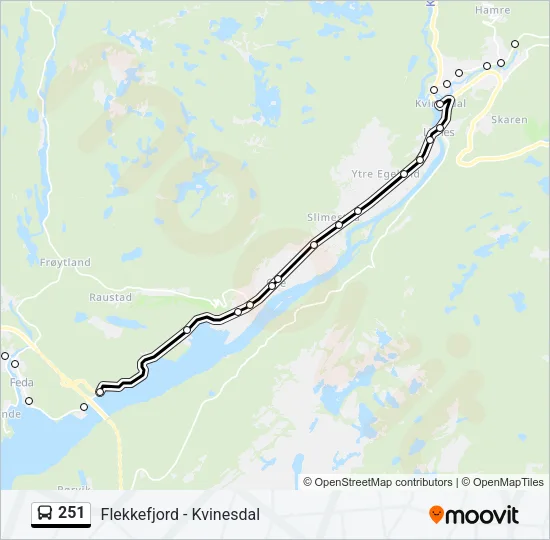 251 Bus Line Map