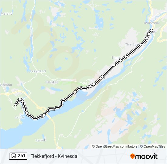 251 bus Line Map