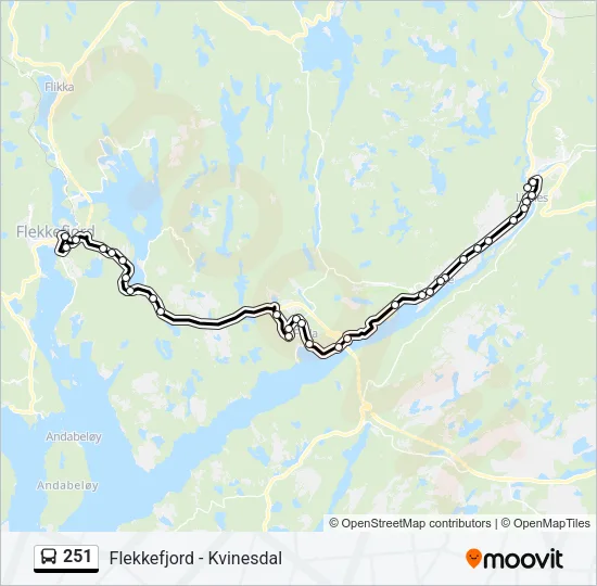 251 Bus Line Map