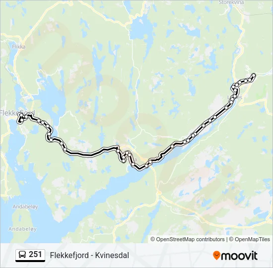 251 Bus Line Map