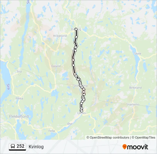 252 Bus Line Map