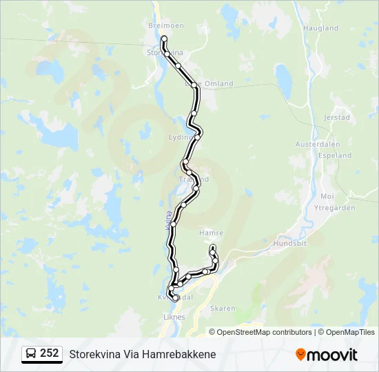 252 Bus Line Map