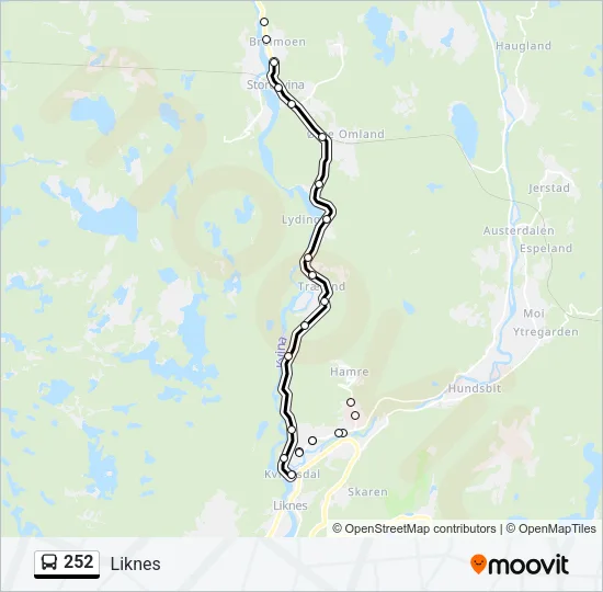 252 Bus Line Map