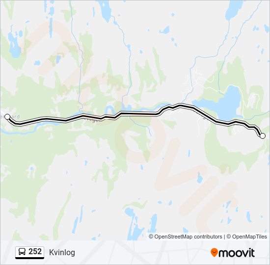 252 bus Line Map