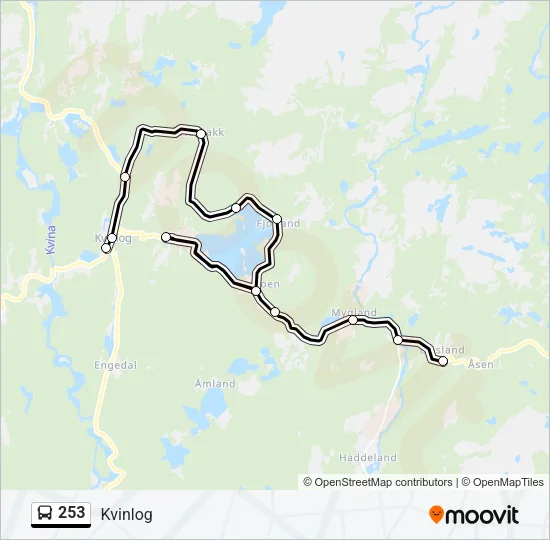 253 Bus Line Map