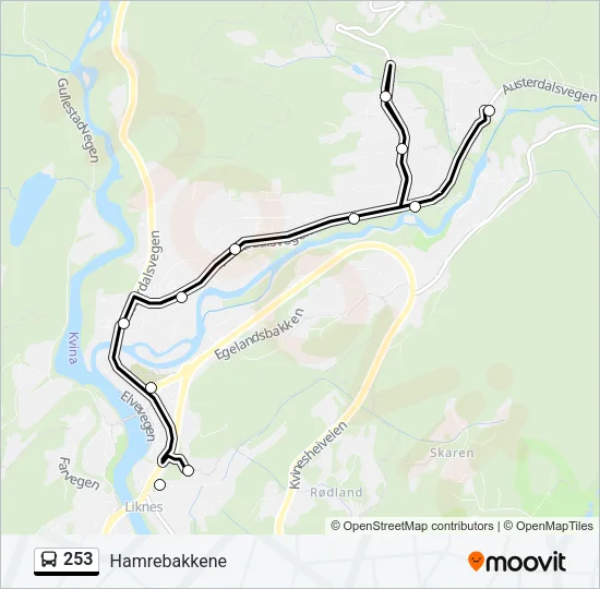 253 Bus Line Map
