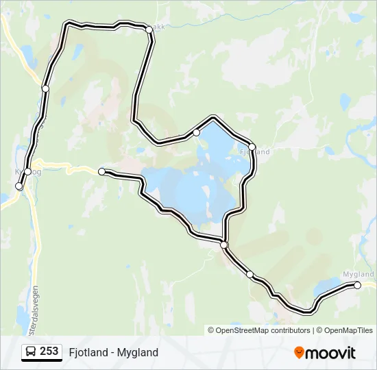 253 Bus Line Map