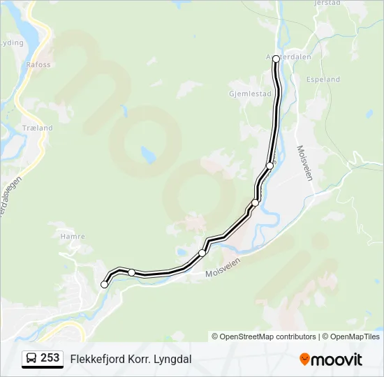 253 Bus Line Map