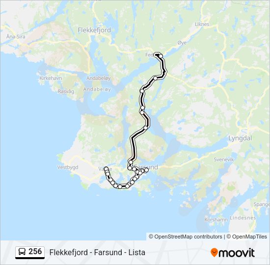 256 Bus Line Map