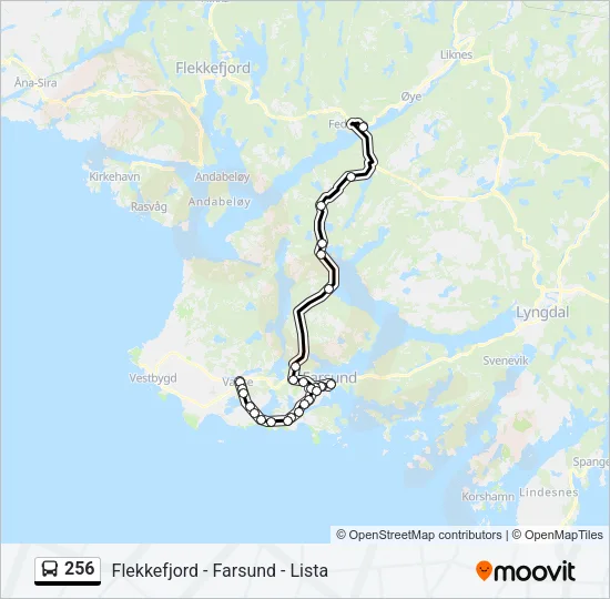 256 Bus Line Map
