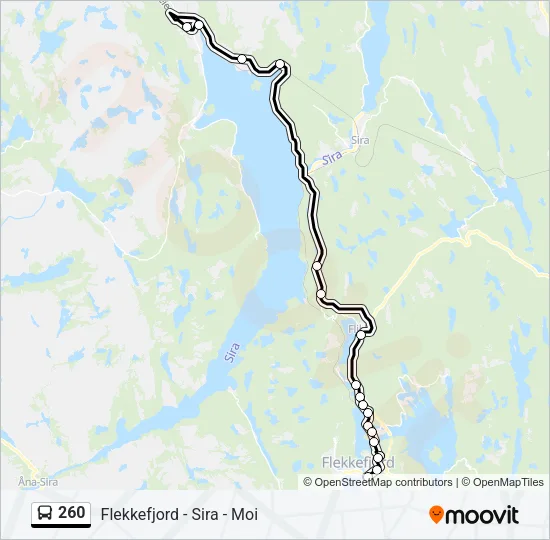 260 Bus Line Map