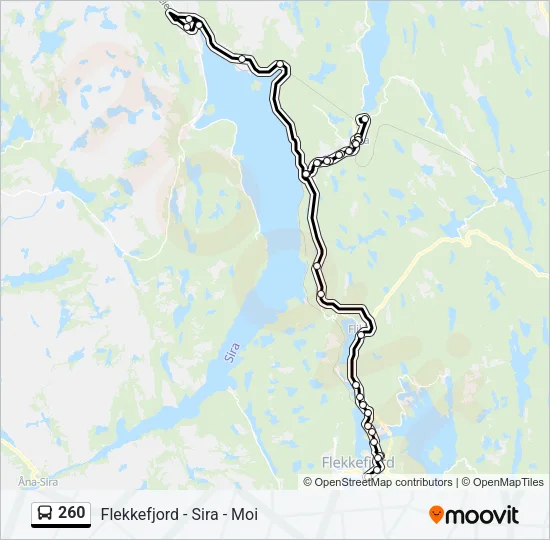 260 Bus Line Map