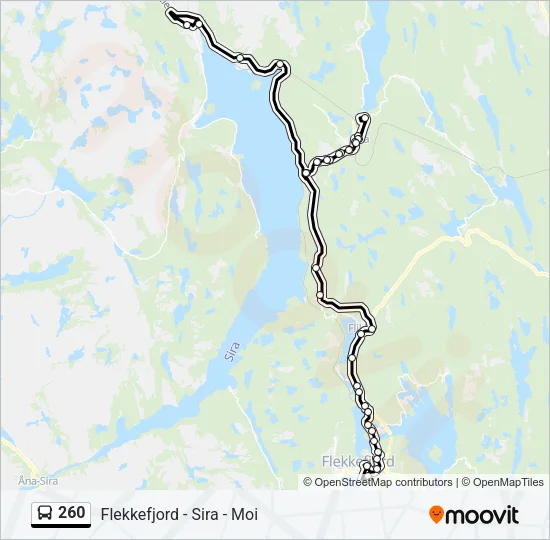260 Bus Line Map