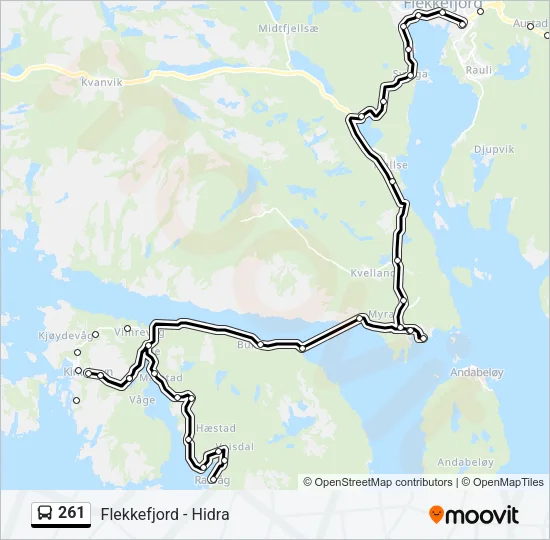 261 Bus Line Map