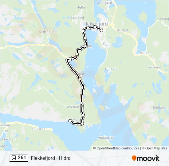 261 Bus Line Map