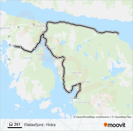 261 Bus Line Map