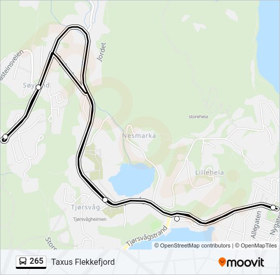 265 Bus Line Map