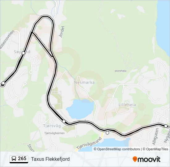 265 Bus Line Map