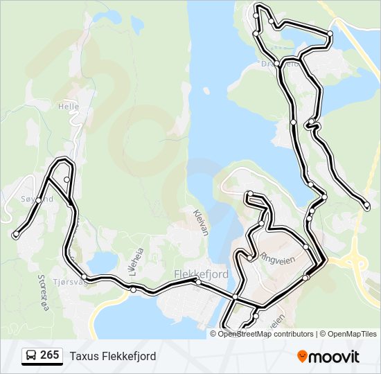 265 bus Line Map