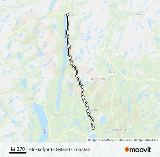 270 Bus Line Map