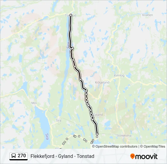 270 Bus Line Map